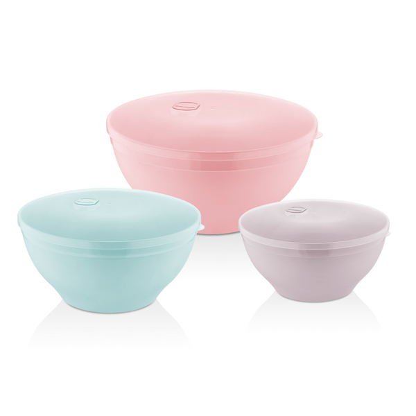BOWL SET 3 PCS WITH LID 