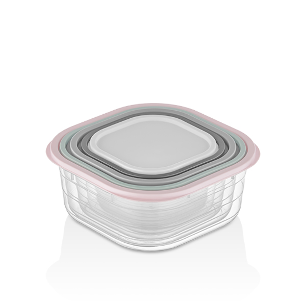 360,500, 800, 1100, 1500 ML PROBOX SQUARE MINI  SET OF 5