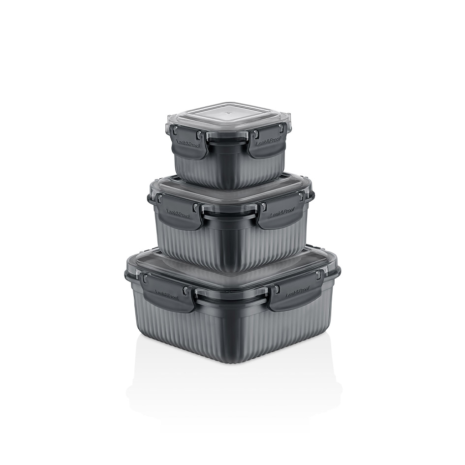 Plastic its sleek textured design, this storage container comess in various sizes and is safe for food contact. Made from durable plastic for long-lasting performance.